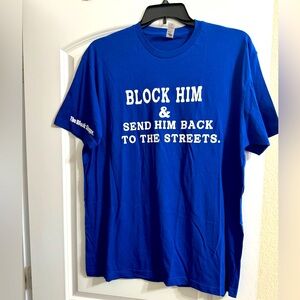 New Block Him Blue T-shirt Size Unisex XL